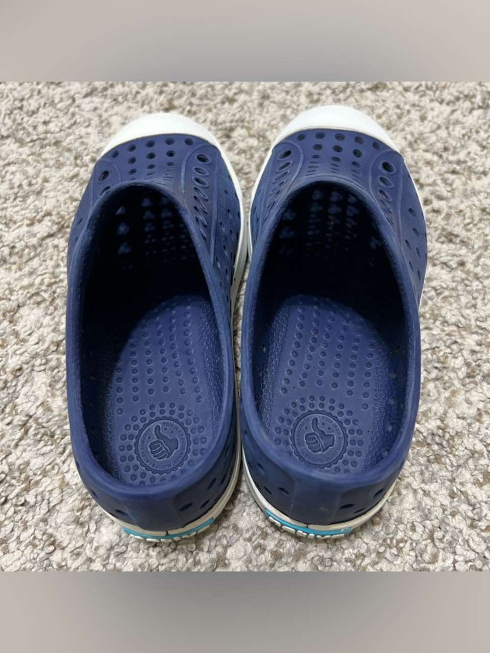 Native Kids Jefferson Slip-On Shoes in Navy and White Size C11 - Picture 5 of 8